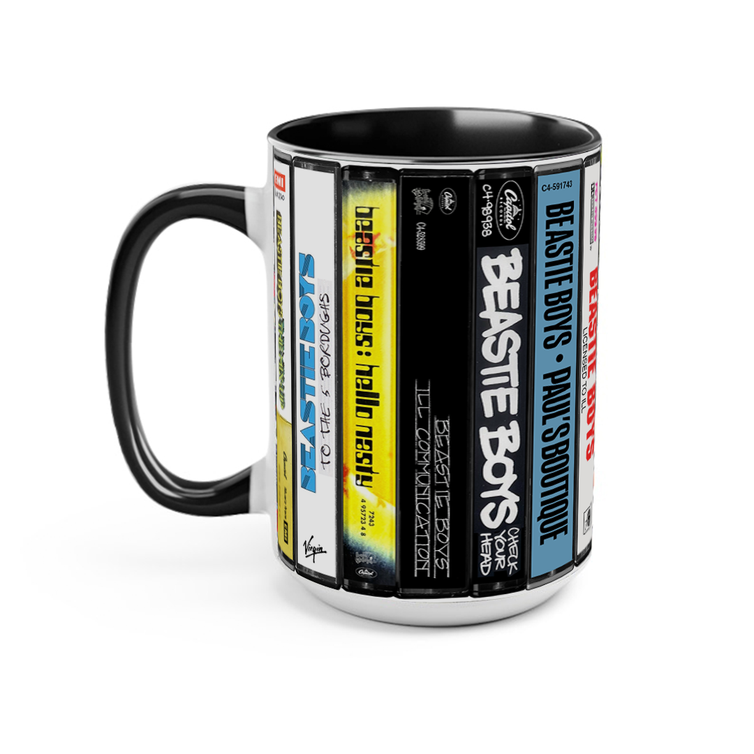 Beastie Boys Albums Cassette Collection Retro Accent Edge-to-Edge Printed Mug