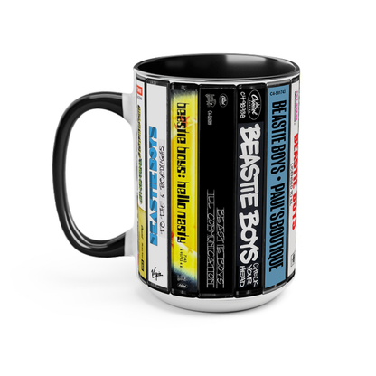 Beastie Boys Albums Cassette Collection Retro Accent Edge-to-Edge Printed Mug