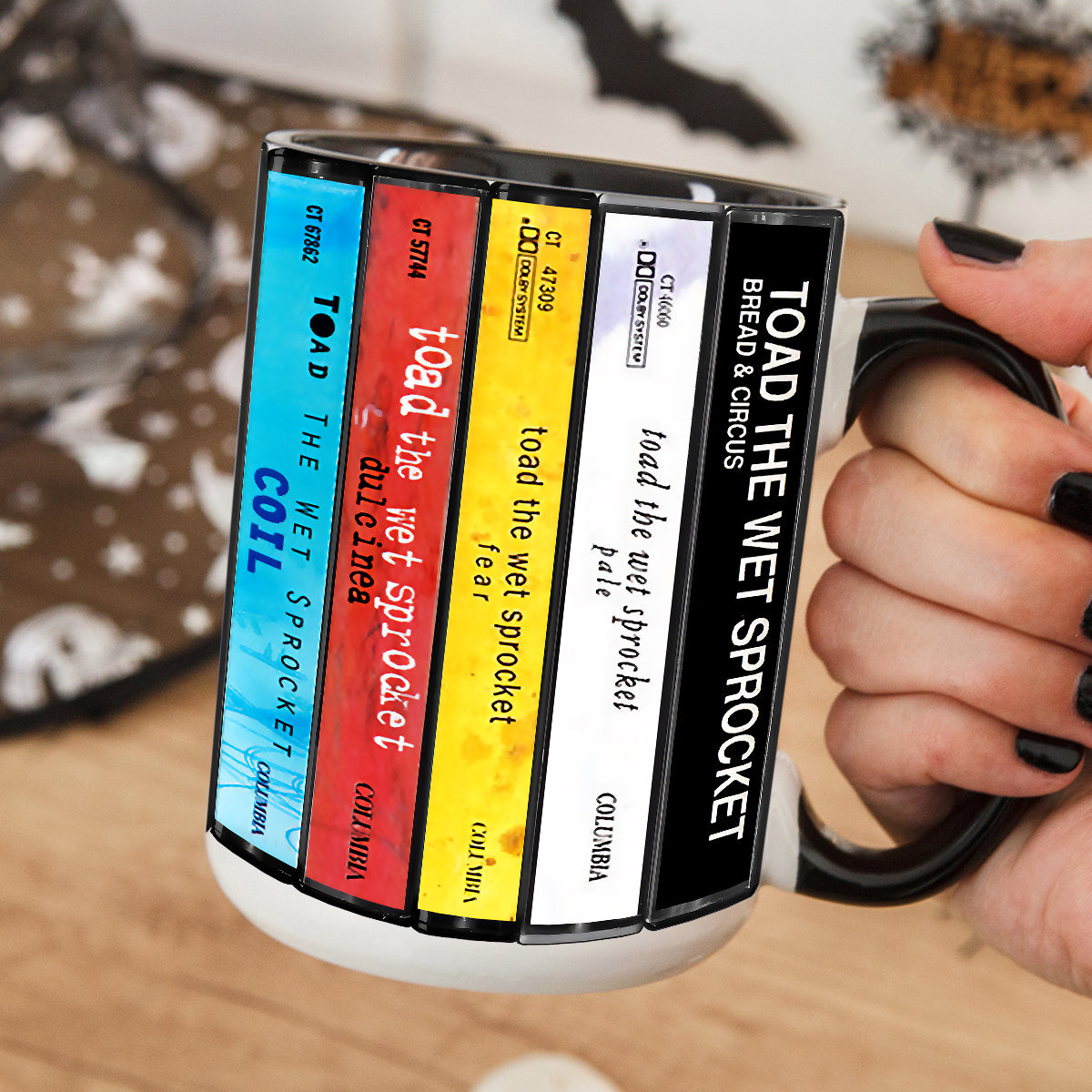 Toad the Wet Sprocket Albums Cassette Collection Retro Accent Edge-to-Edge Printed Mug