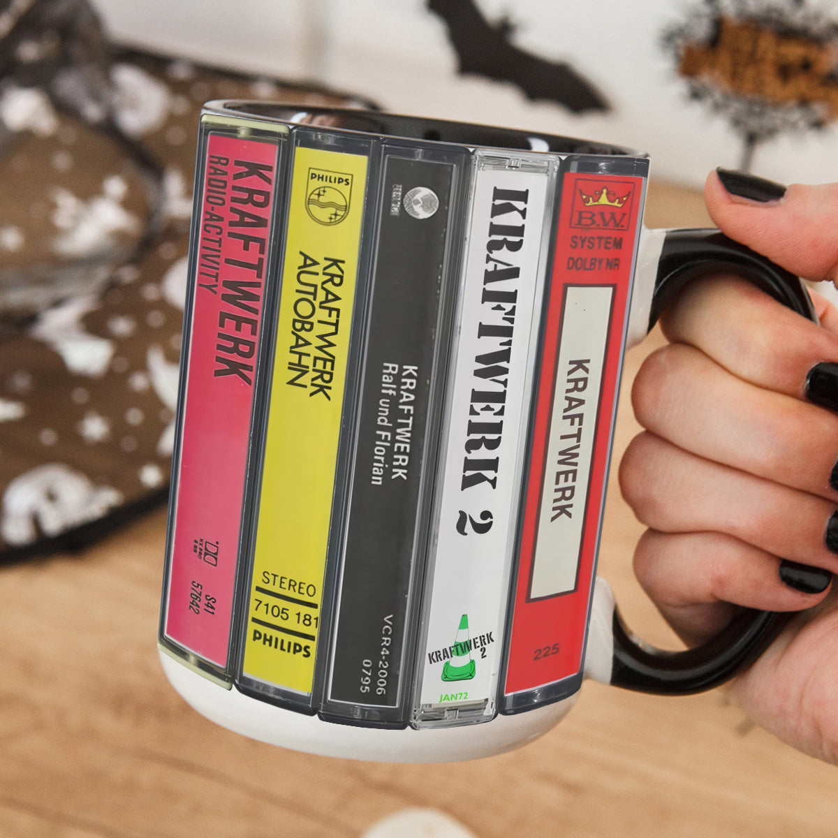 Kraftwerk Albums Cassette Retro Collection Accent Mug