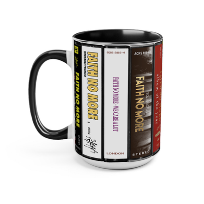 Faith No More Albums Cassette Collection Retro Accent Edge-to-Edge Printed Mug