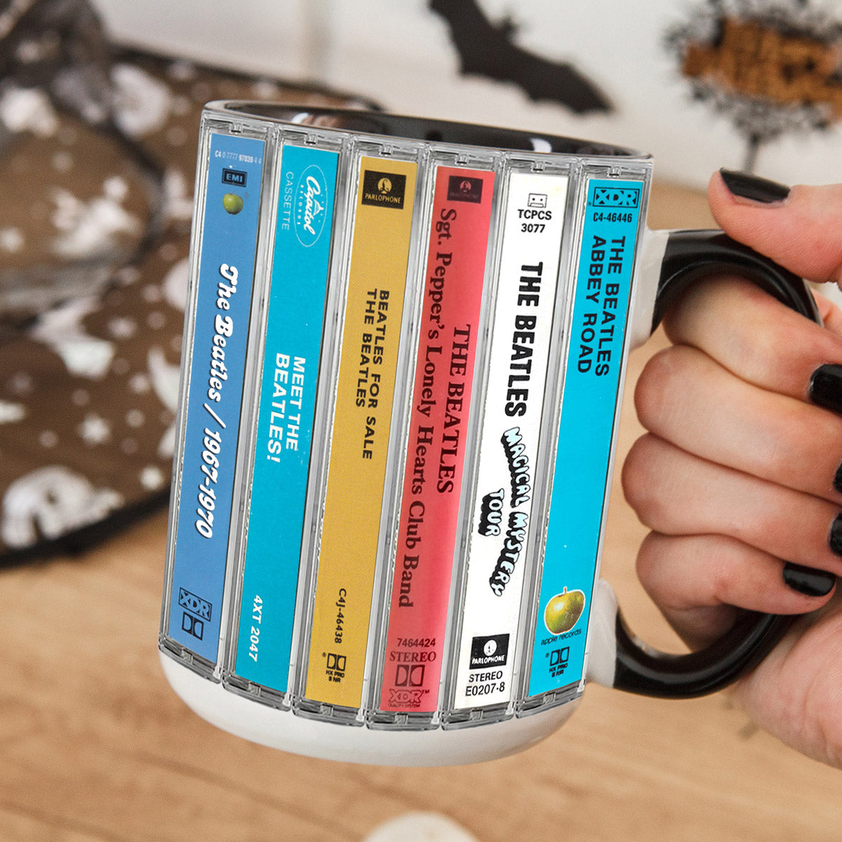 The Beatles Cassette Albums Accent Mug