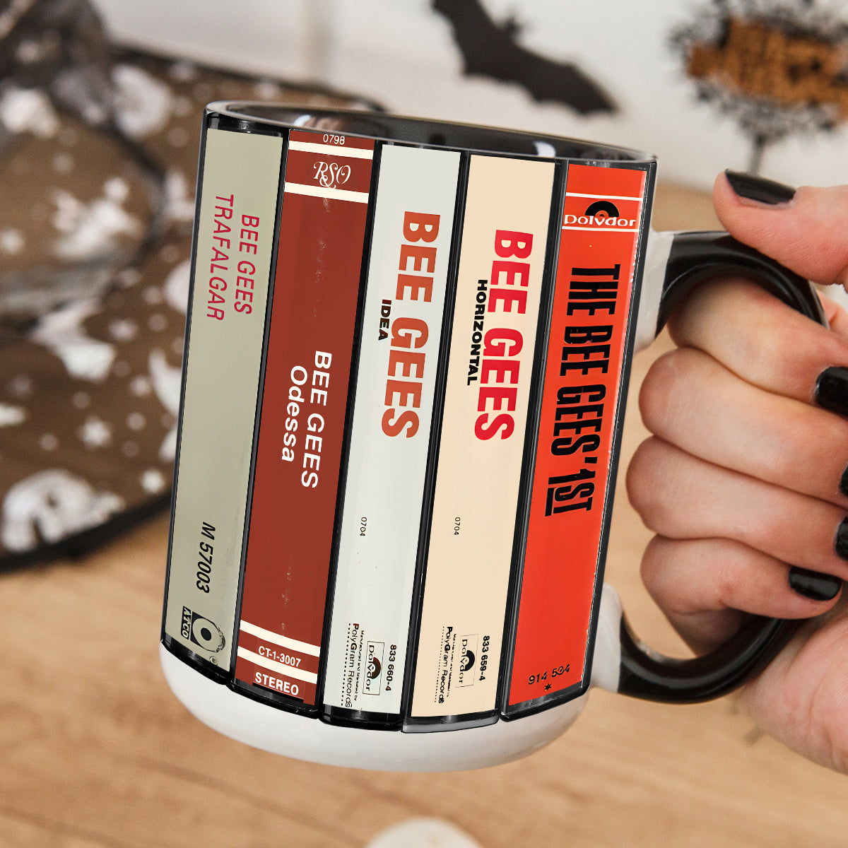 Bee Gees Albums Cassette Collection Accent Mug