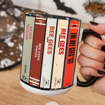 Bee Gees Albums Cassette Collection Accent Mug