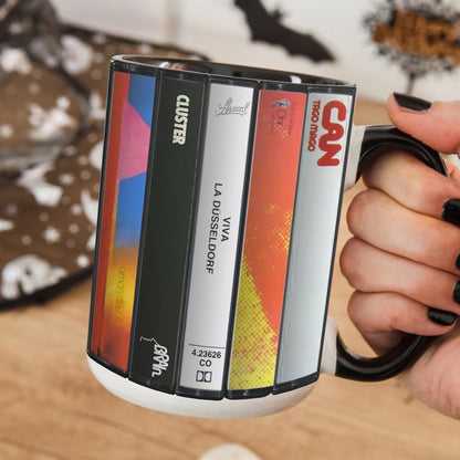 Krautrock Albums Cassette Retro Collection Accent Mug