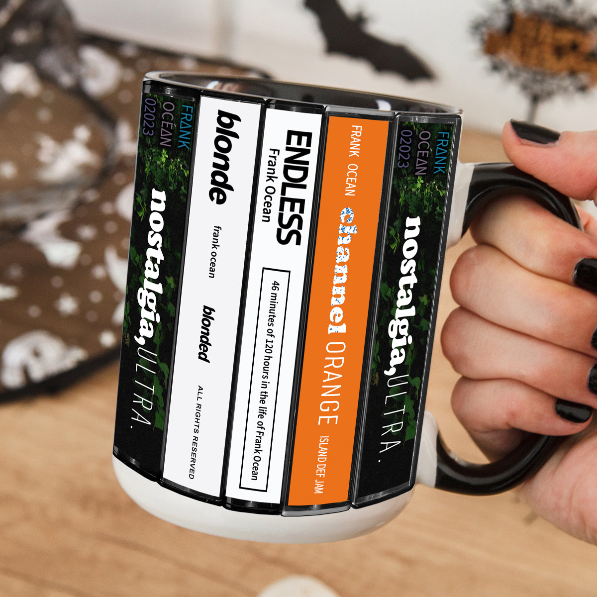 Frank Ocean Albums Cassette Collection Retro Accent Mug