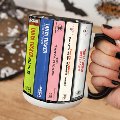 Tanya Tucker Albums Cassette Retro Collection Accent Mug