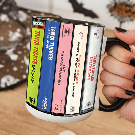 Tanya Tucker Albums Cassette Retro Collection Accent Mug