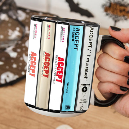 Accept Albums Cassette Collection Retro Accent Mug