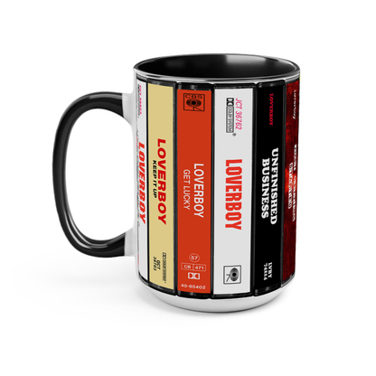 Loverboy Albums Cassette Collection Retro Accent Edge-to-Edge Printed Mug