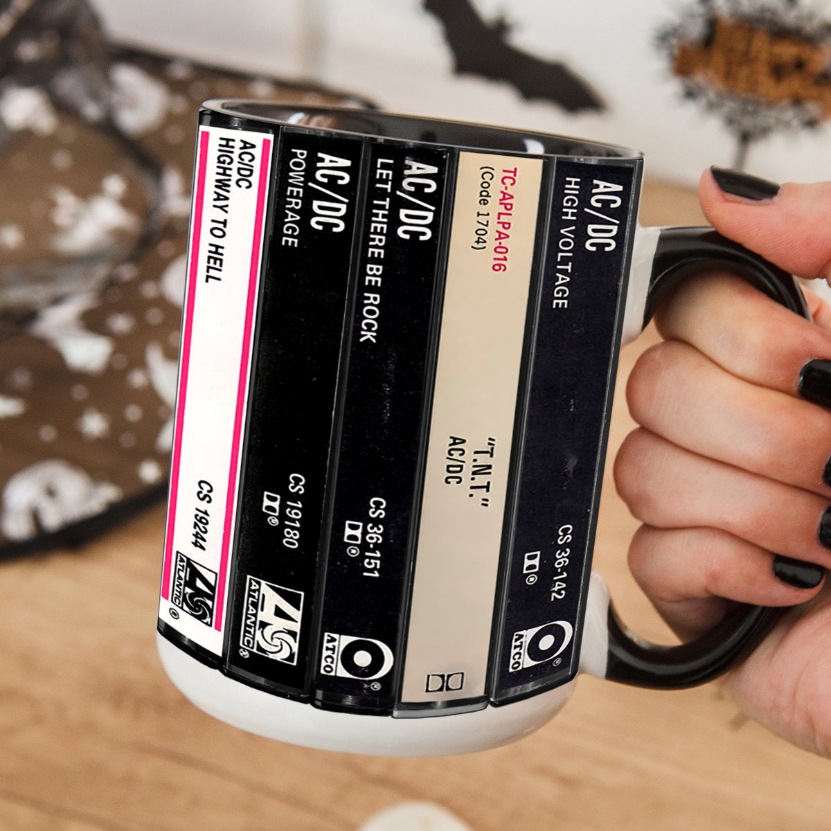 AC/DC Albums Cassette Retro Collection Accent Mug