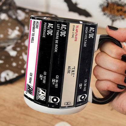 AC/DC Albums Cassette Retro Collection Accent Mug