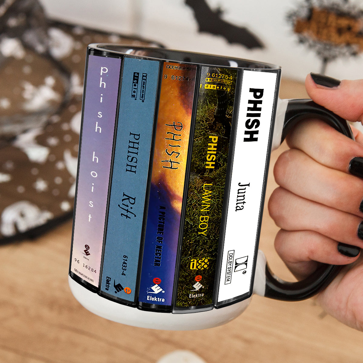 Phish Albums Cassette Collection Retro Accent Mug