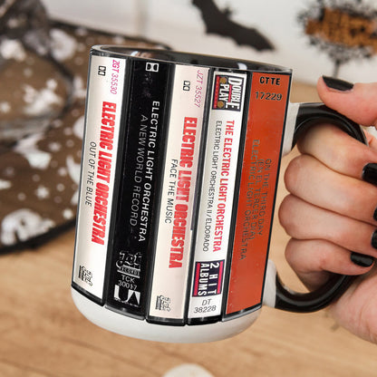 Electric Light Orchestra Albums Cassette Retro Chronological Collection Accent Mug