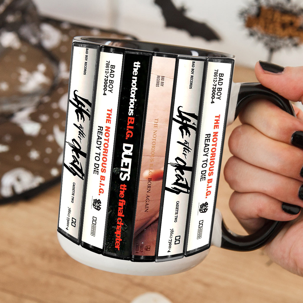 The Notorious B.I.G. Albums Cassette Retro Accent Mug