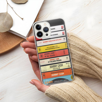 Johnny Cash Albums Cassette Collection Retro MagSafe Phone Case