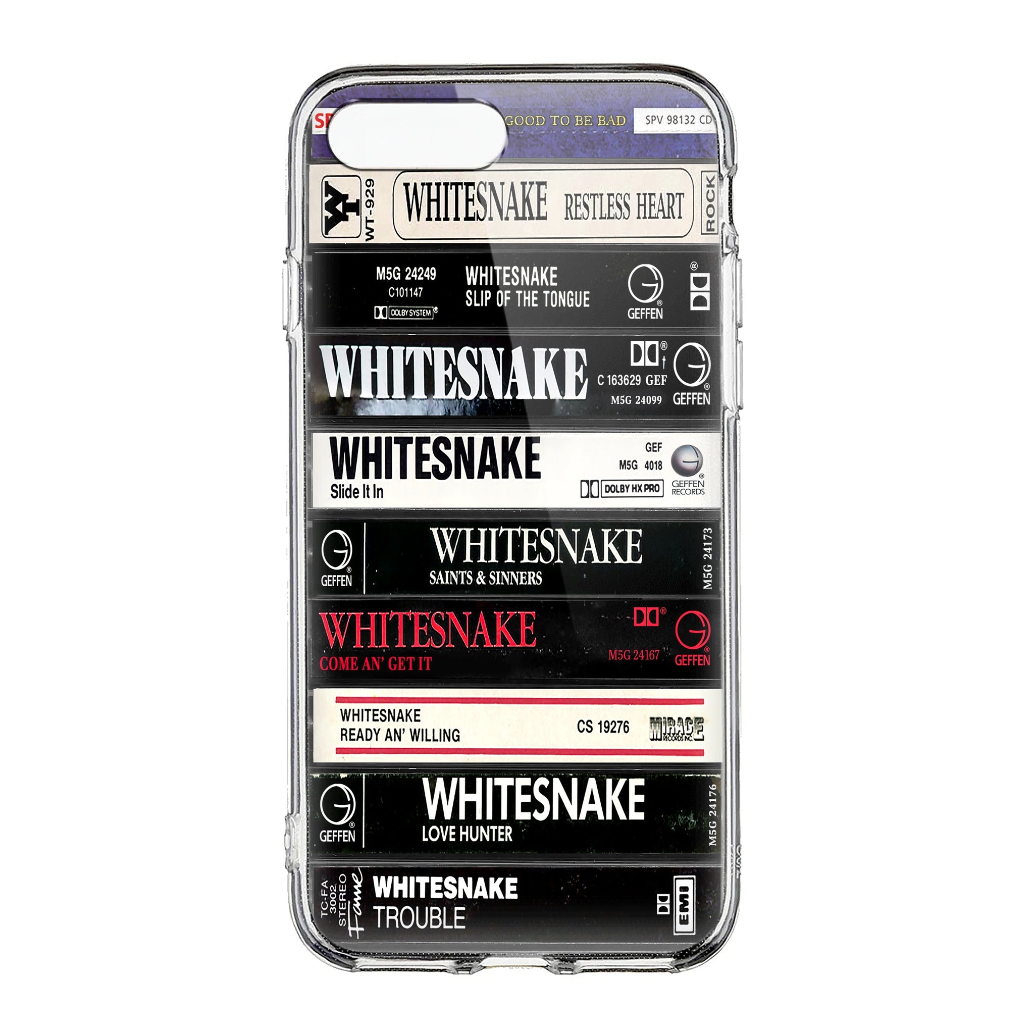 Whitesnake Albums Cassette Collection Retro Phone Case