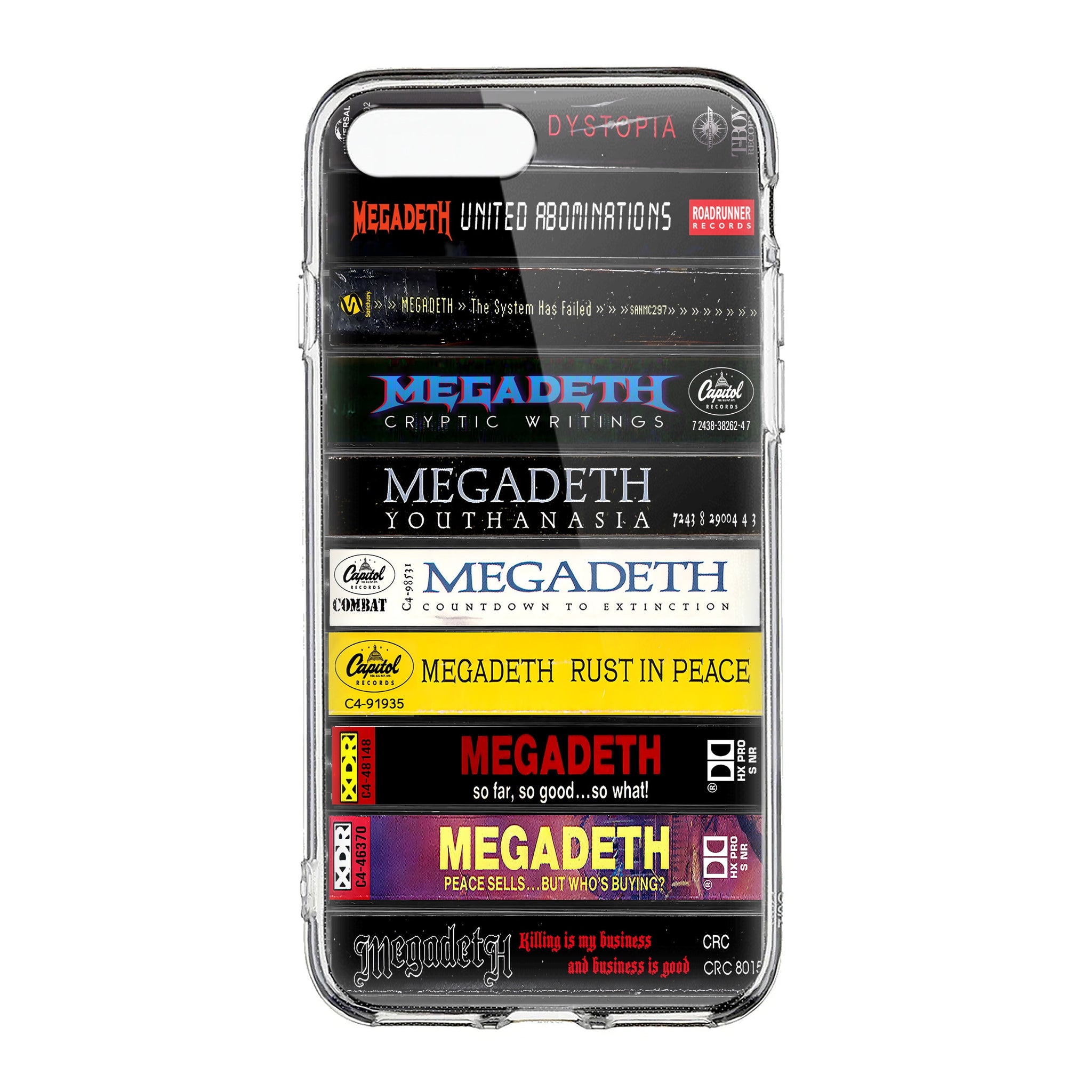 Megadeth Albums Cassette Collection Retro Phone Case