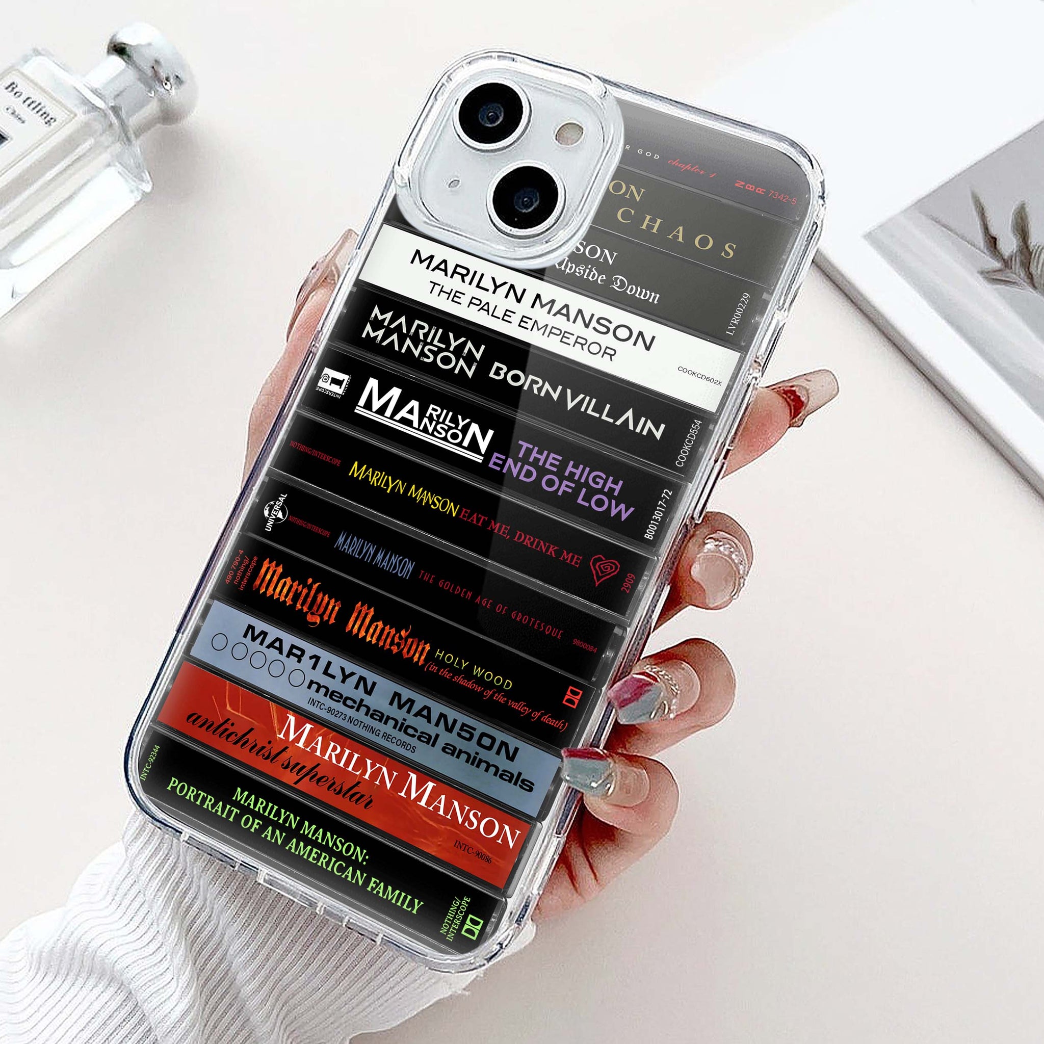 Marilyn Manson Albums Cassette Collection Retro Phone Case
