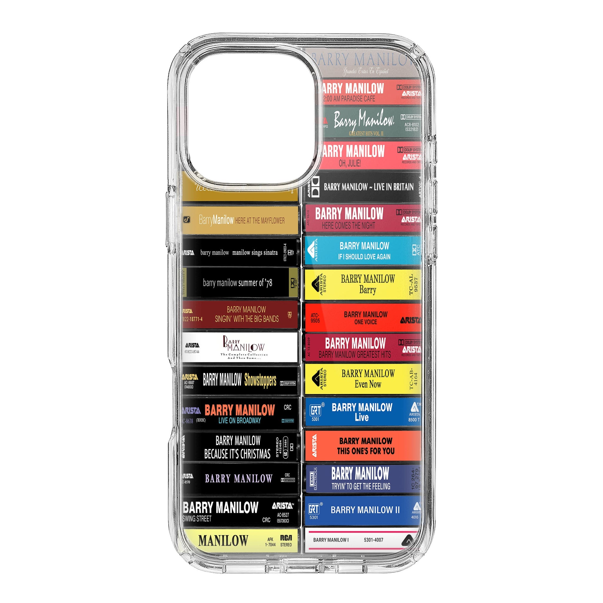 Barry Manilow Albums Cassette Collection Retro Phone Case