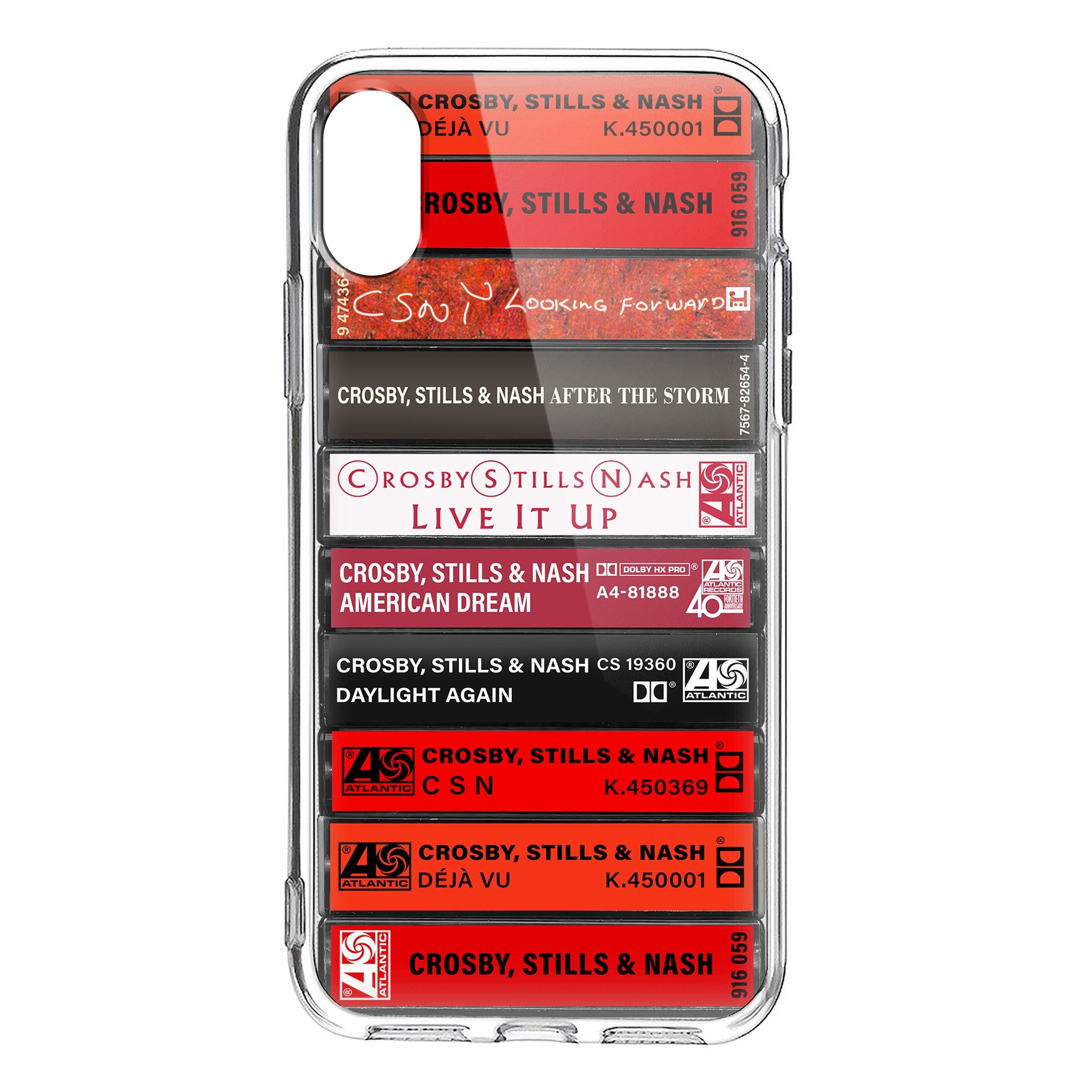 Crosby, Stills, Nash & Young Albums Cassette Collection Retro Phone Case