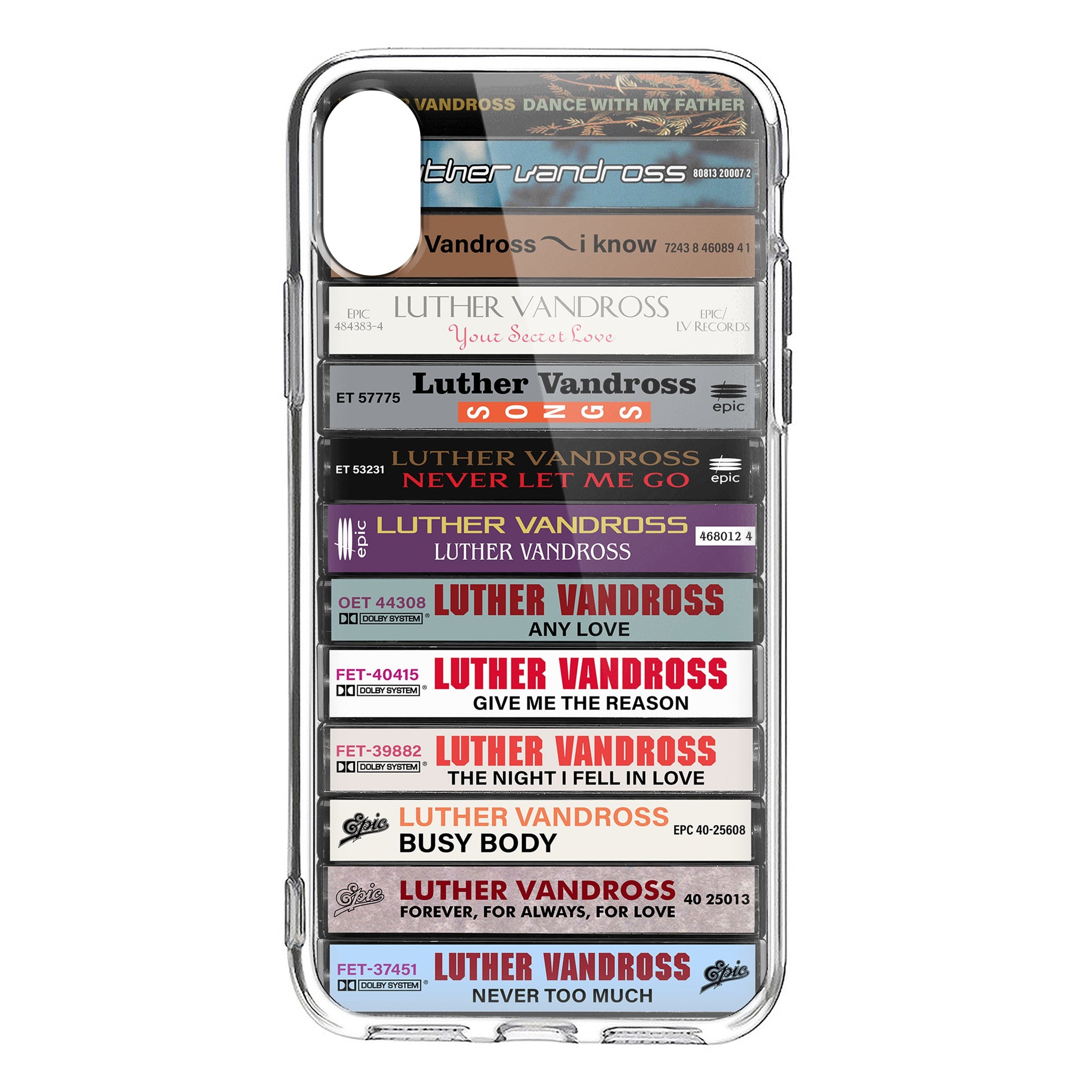Luther Vandross Albums Cassette Collection Retro Phone Case