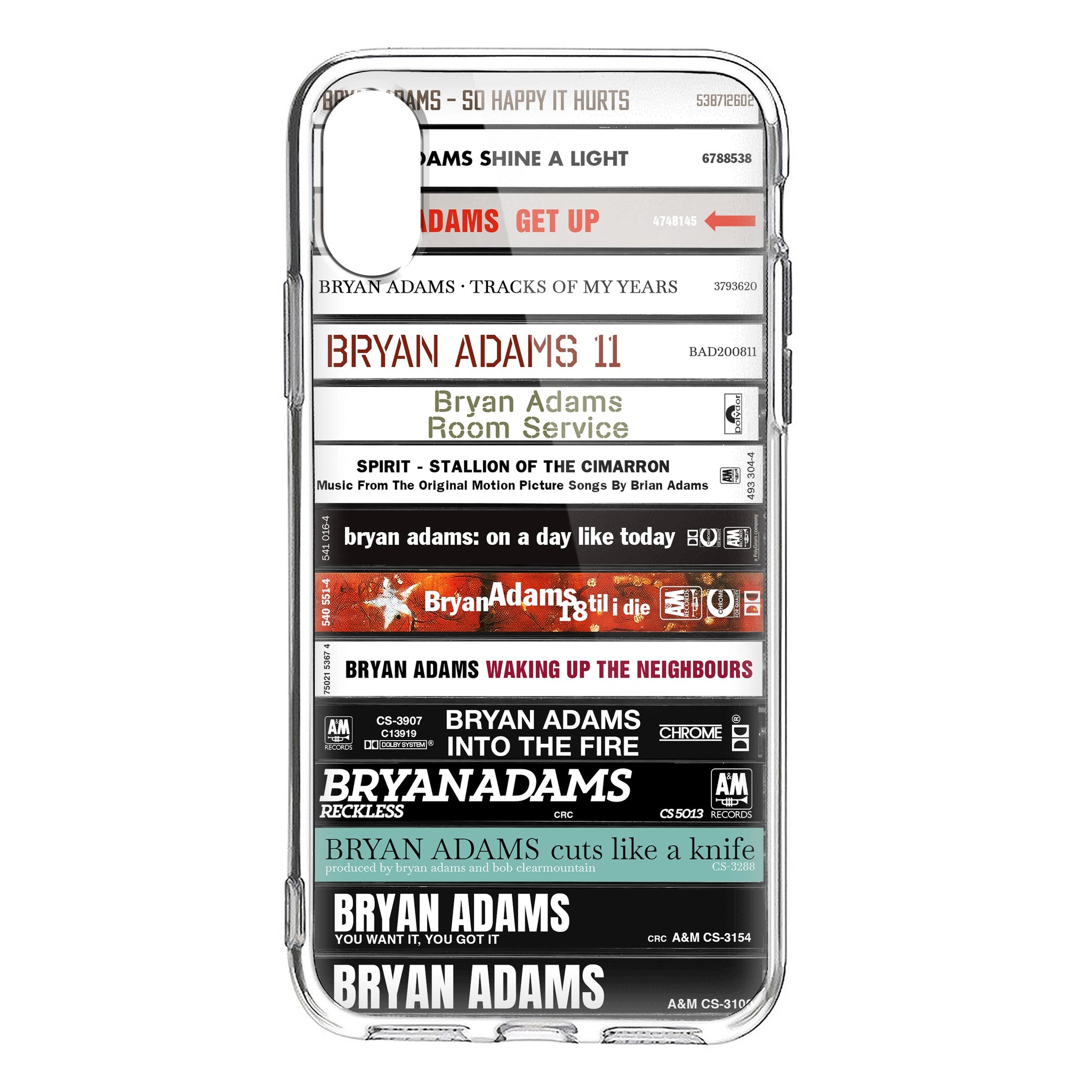Bryan Adams Albums Cassette Collection Retro Phone Case