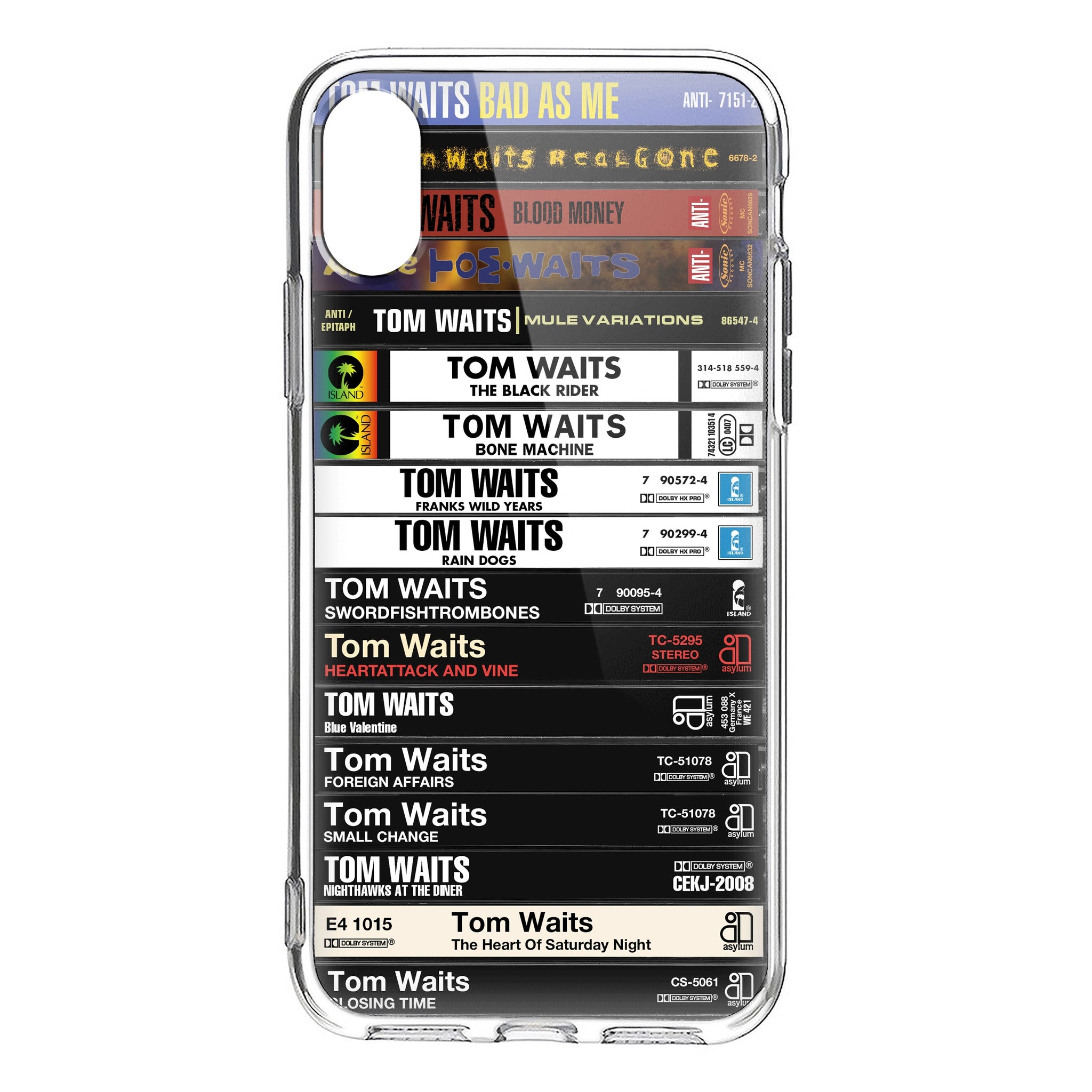 Tom Waits Albums Cassette Collection Retro Phone Case