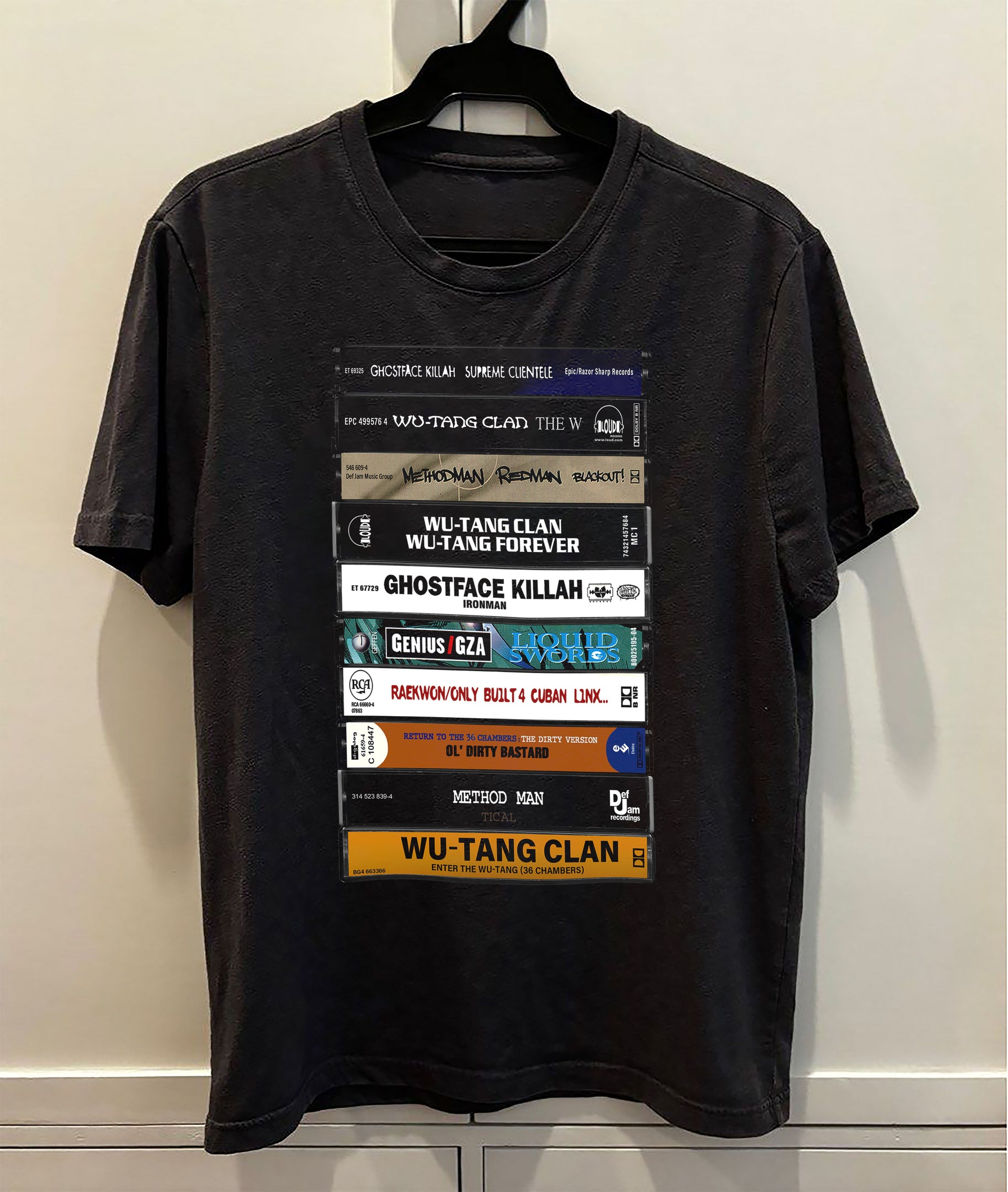 Wu-tang Clan Albums Cassette Retro Collection Premium Unisex T-Shirt