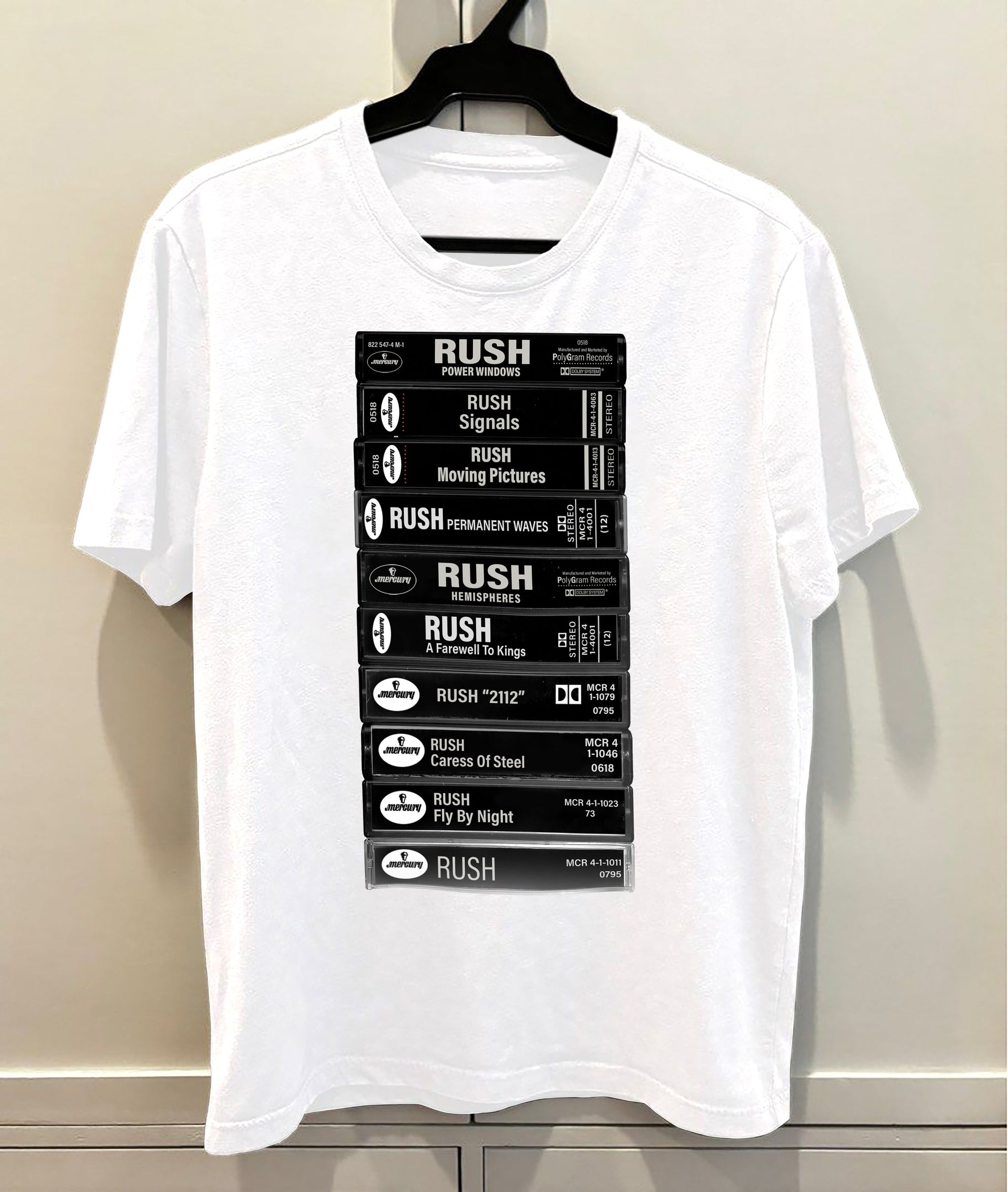 Rush Albums Cassette Retro Collection Premium Unisex T-Shirt