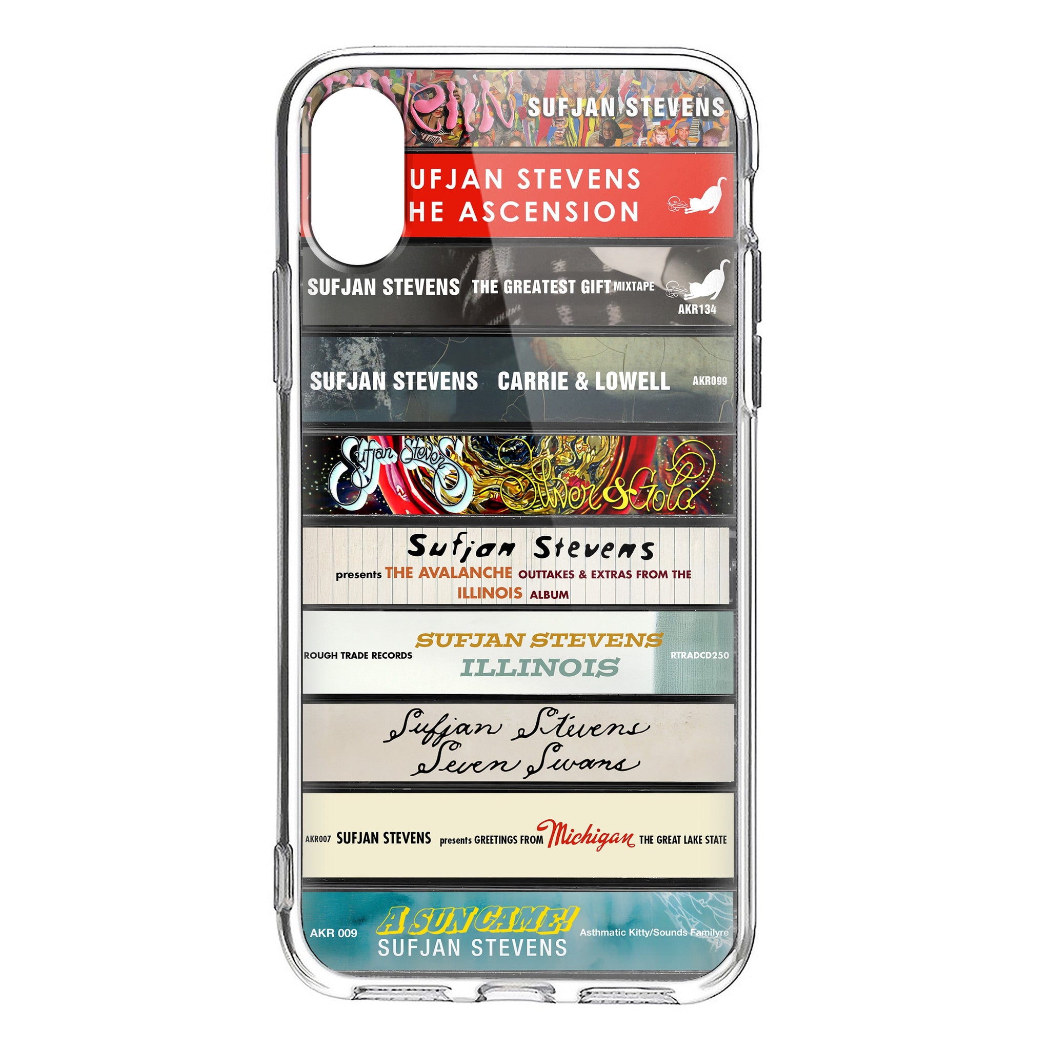 Sufjan Stevens Albums Cassette Collection Retro Phone Case