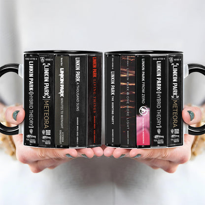 Linkin Park Albums Cassette Collection Retro Accent Edge-to-Edge Printed Mug