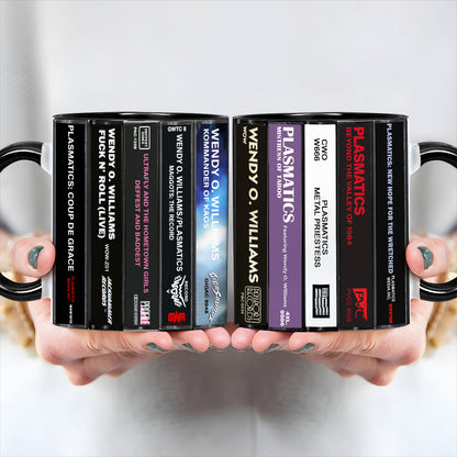 Plasmatics Albums Cassette Collection Retro Accent Edge-to-Edge Printed Mug