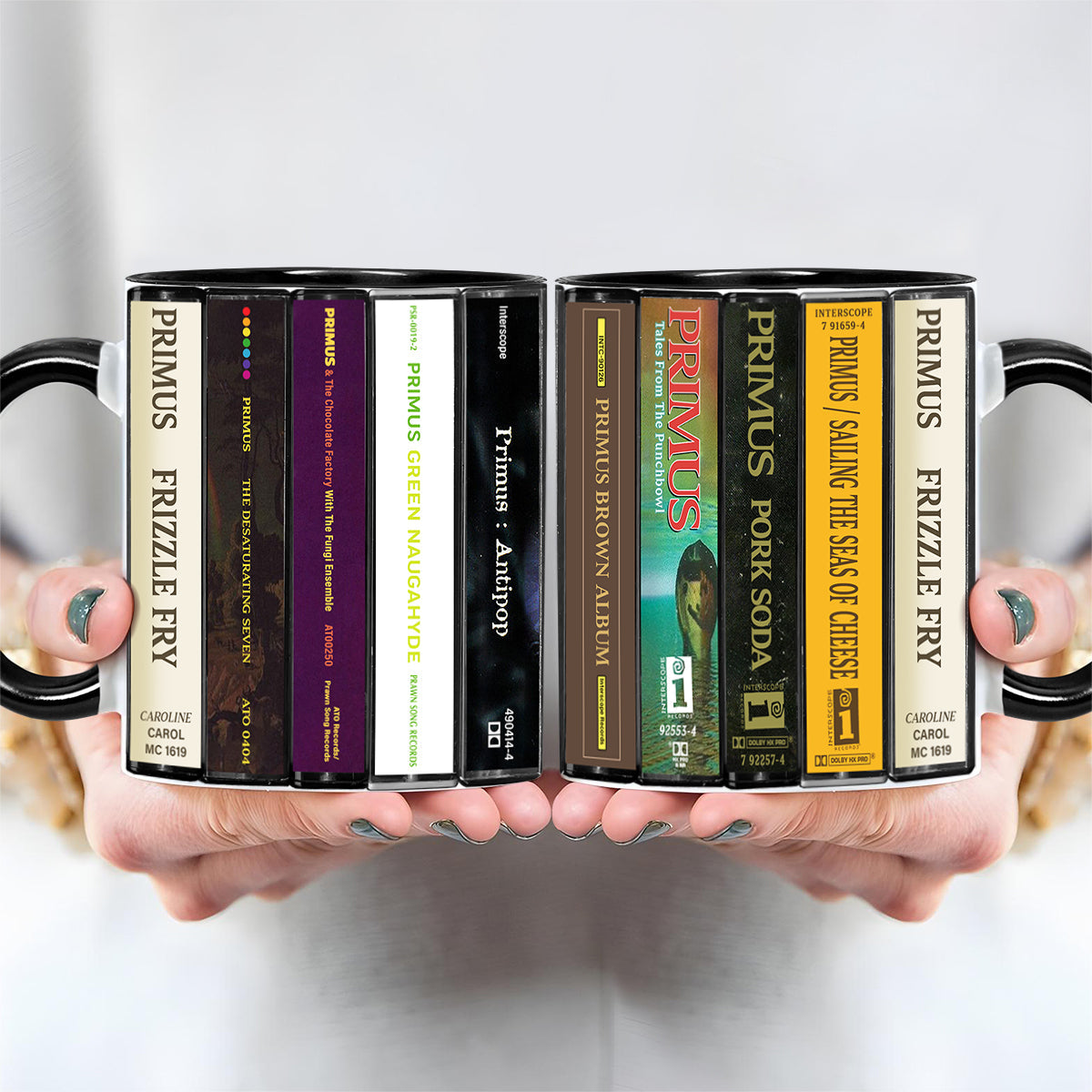 Primus Albums Cassette Collection Retro Accent Edge-to-Edge Printed Mug