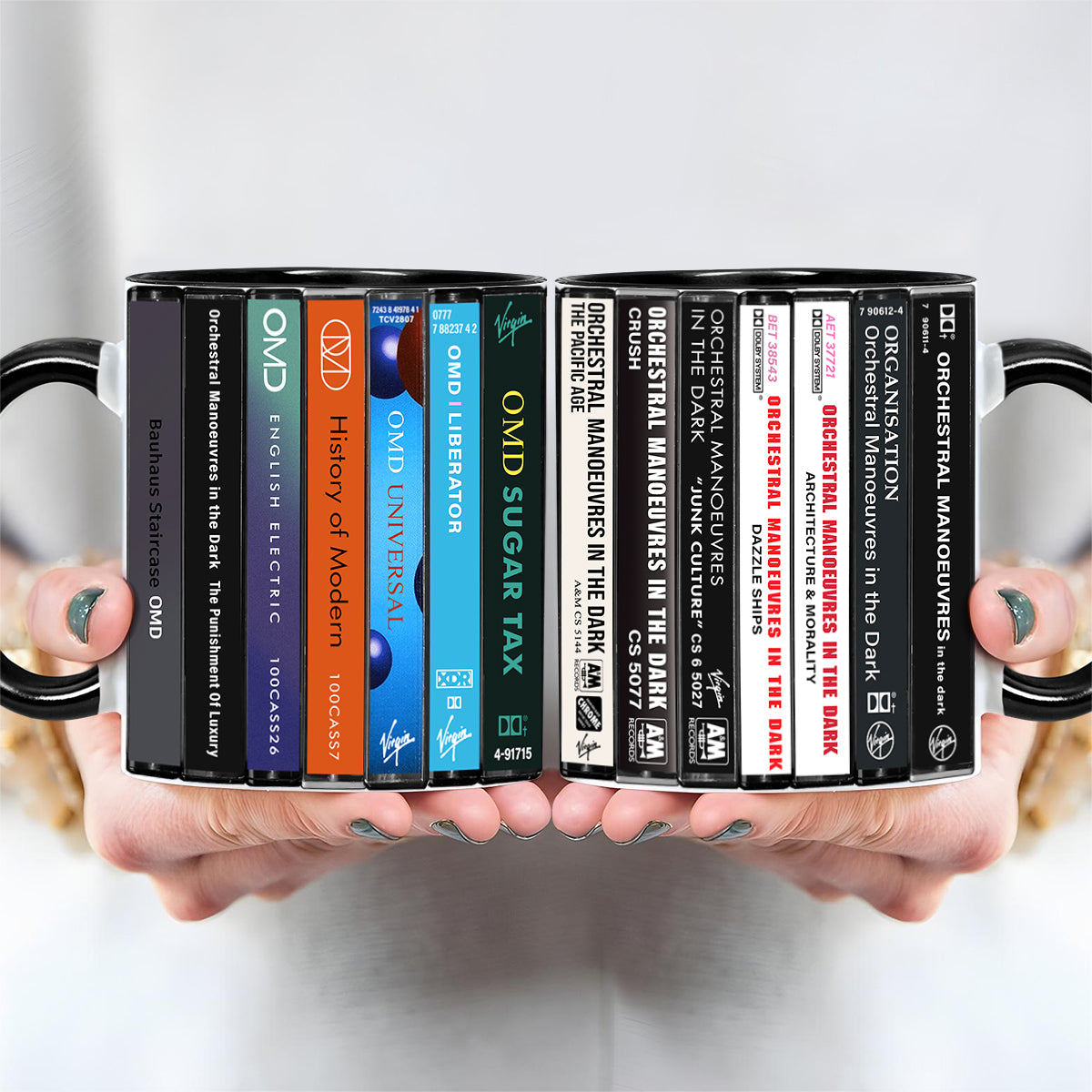 Orchestral Manoeuvres In The Dark Albums Cassette Collection Retro Accent Edge-to-Edge Printed Mug