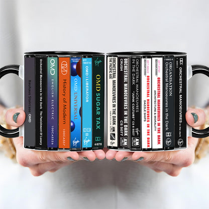 Orchestral Manoeuvres In The Dark Albums Cassette Collection Retro Accent Edge-to-Edge Printed Mug