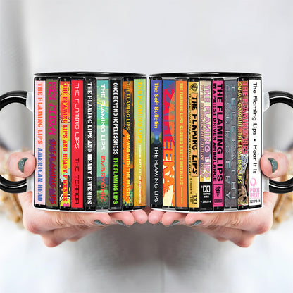 The Flaming Lips Albums Cassette Collection Retro Accent Edge-to-Edge Printed Mug