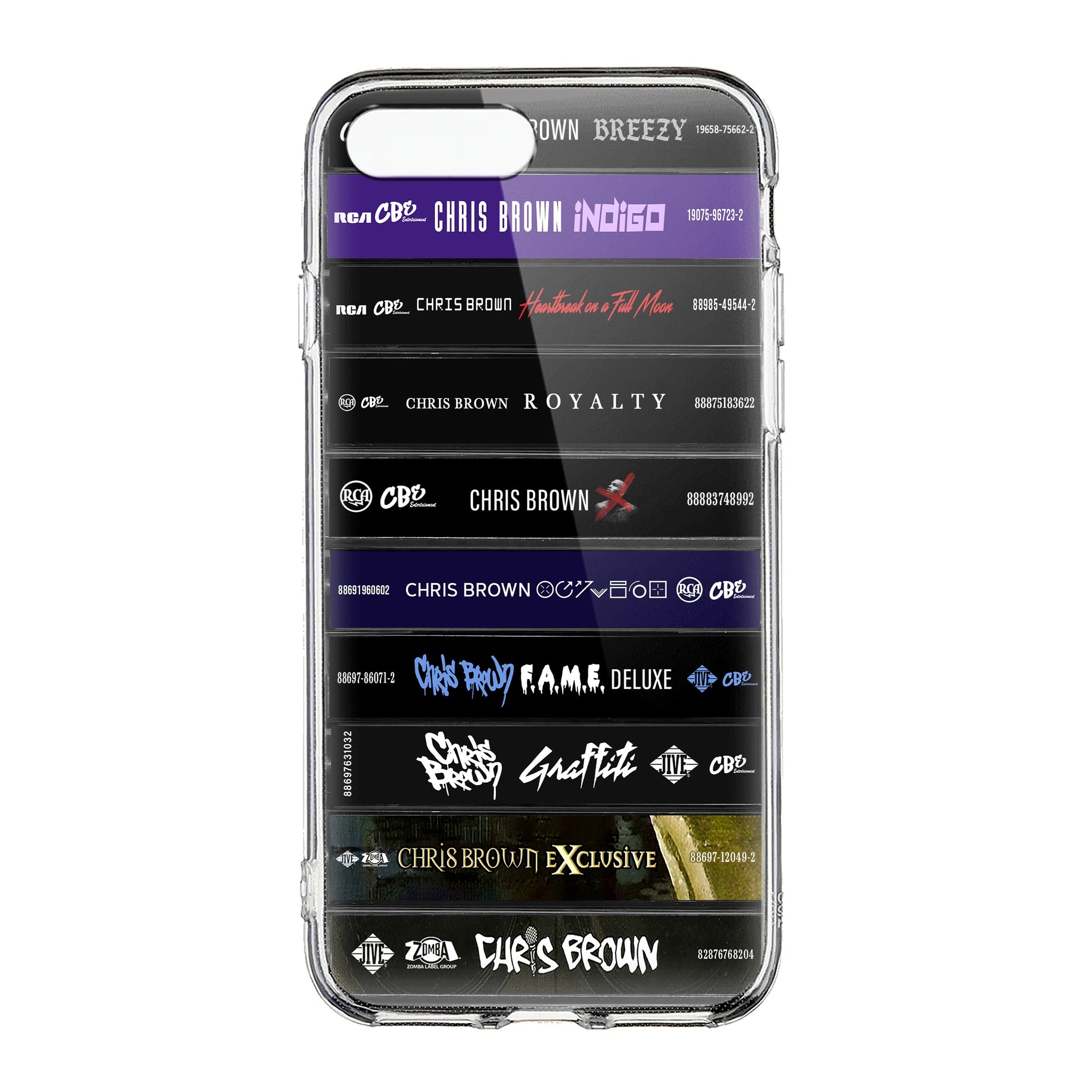 Chris Brown Albums Cassette Collection Retro Phone Case