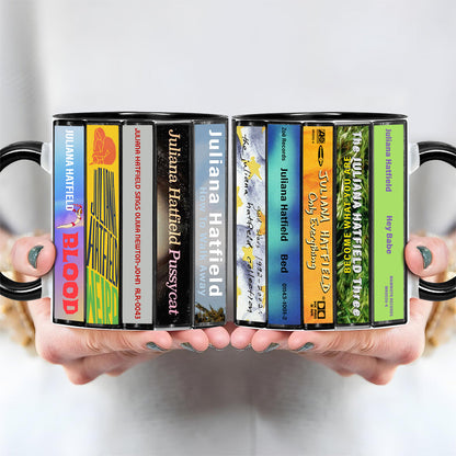 Juliana Hatfield Albums Cassette Collection Retro Accent Edge-to-Edge Printed Mug