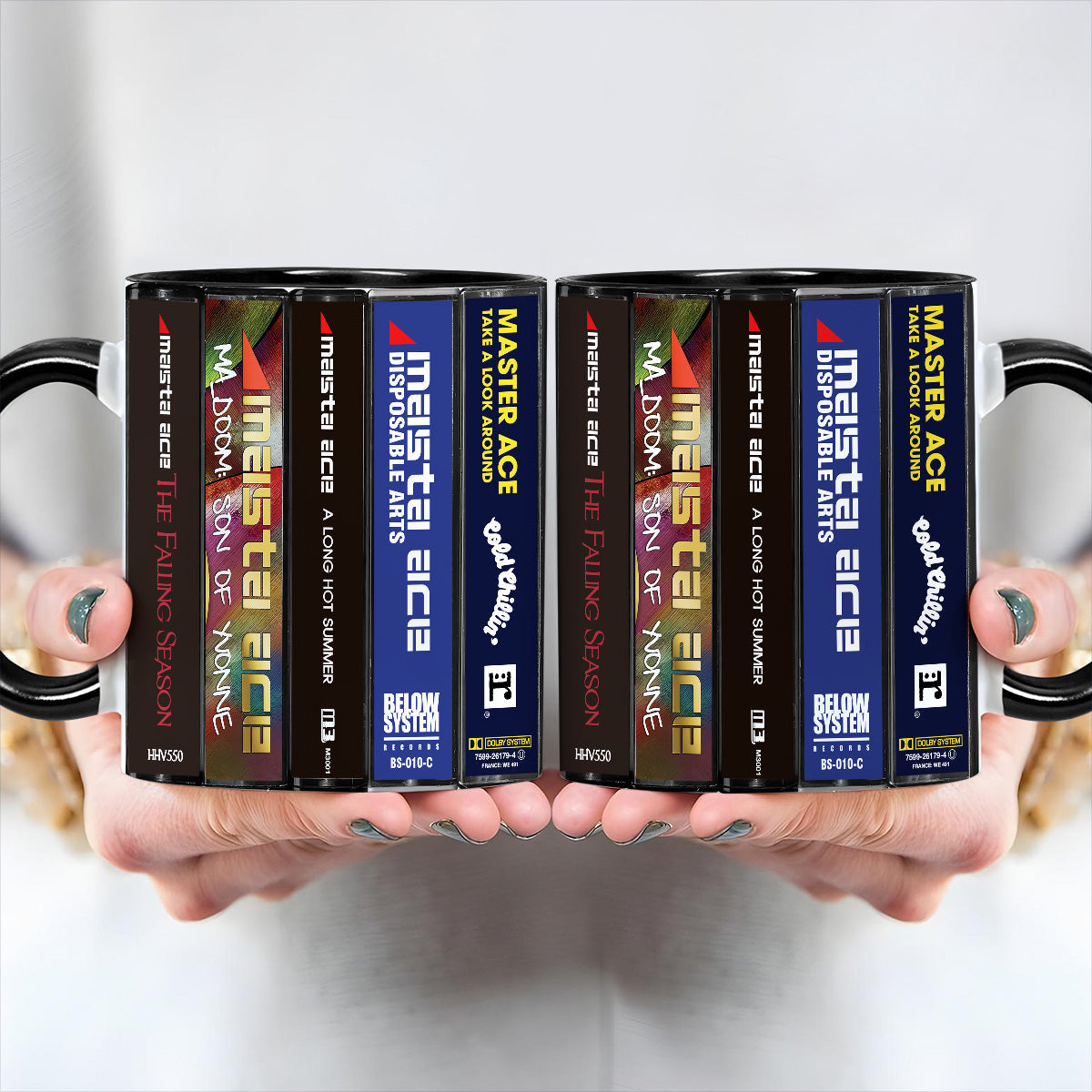 Masta Ace Albums Cassette Collection Retro Accent Edge-to-Edge Printed Mug