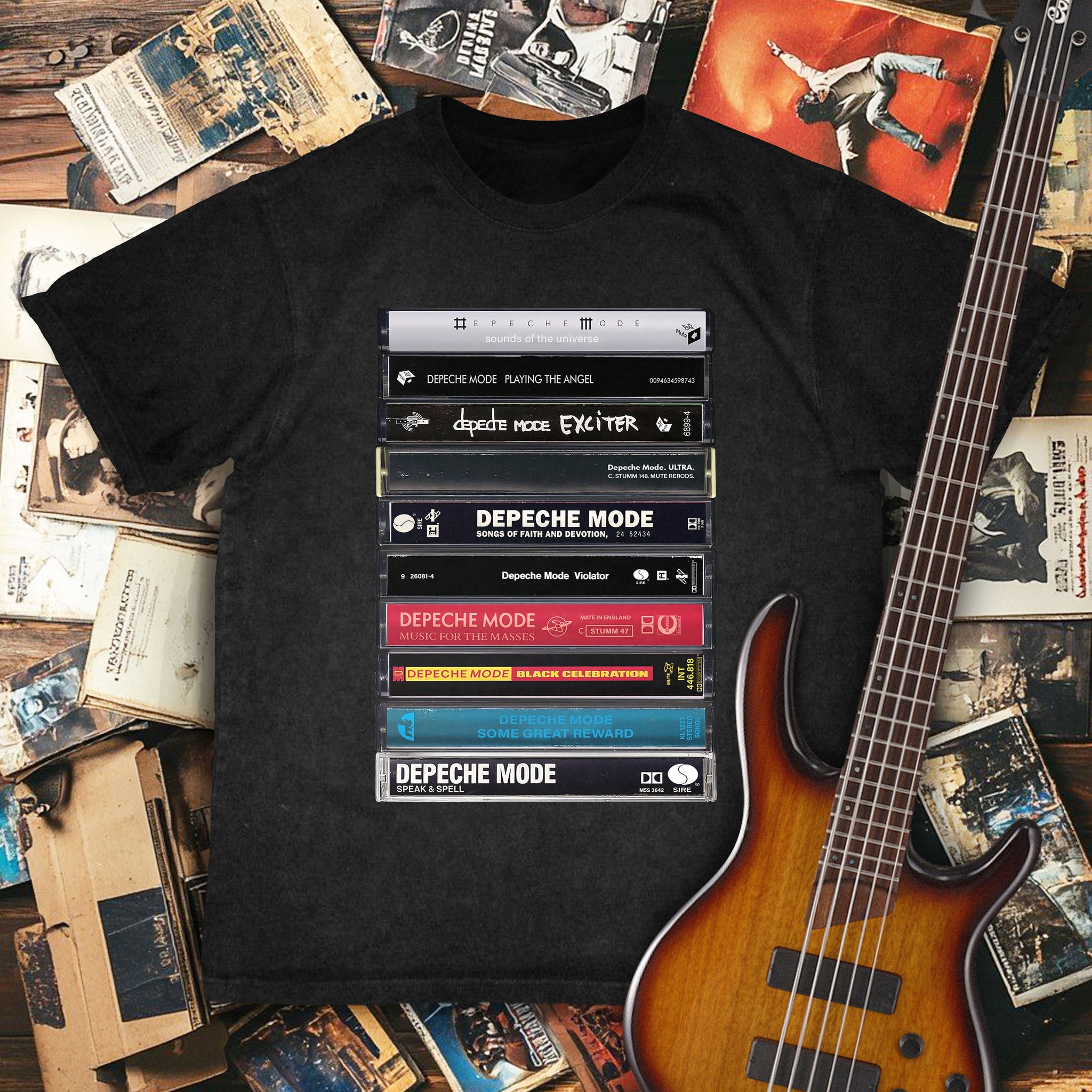 Depeche Mode Albums Cassette Retro Collection Premium Unisex T-Shirt