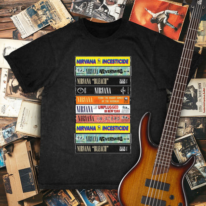 Nirvana Albums Cassette Retro Collection Premium Unisex T-Shirt