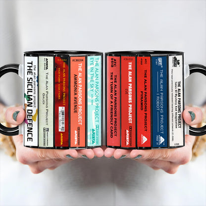 The Alan Parsons Project Albums Cassette Collection Retro Accent Edge-to-Edge Printed Mug