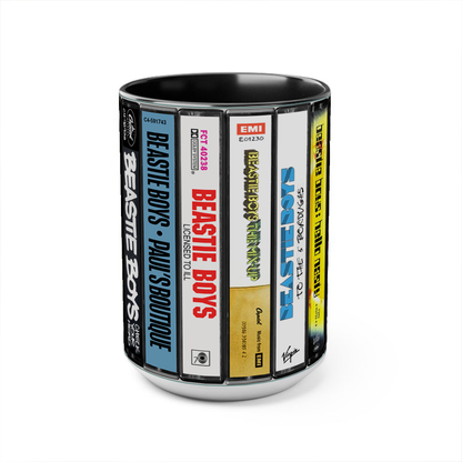 Beastie Boys Albums Cassette Collection Retro Accent Edge-to-Edge Printed Mug