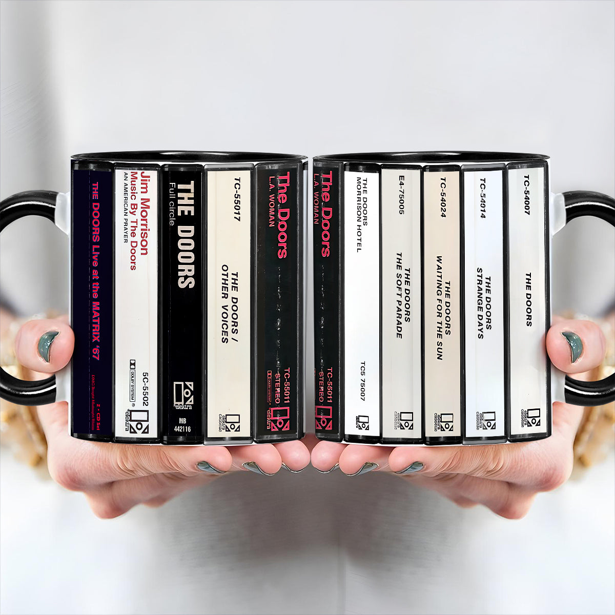 The Doors Albums Cassette Collection Retro Accent Mug