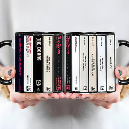 The Doors Albums Cassette Collection Retro Accent Mug