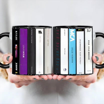 Kylie Minogue Albums Cassette Retro Collection Accent Mug
