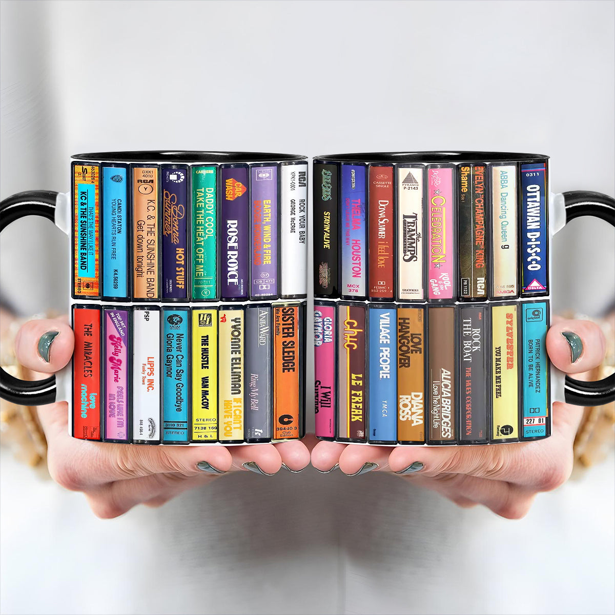 Disco Music Cassette Collection Accent Mug