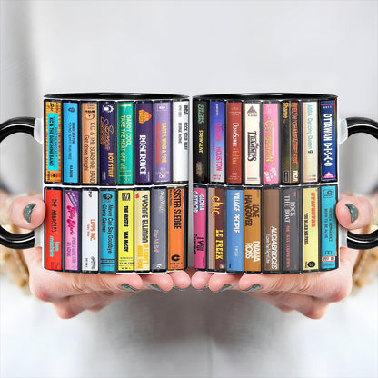 Disco Music Cassette Collection Accent Mug