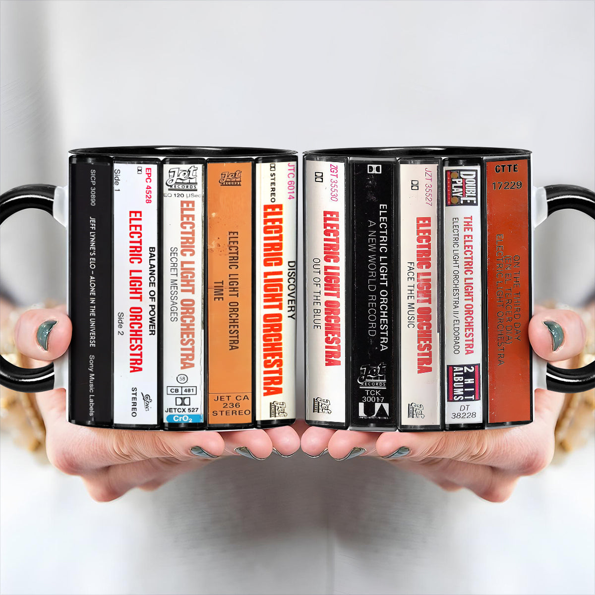 Electric Light Orchestra Albums Cassette Retro Chronological Collection Accent Mug